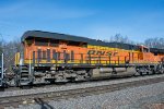 BNSF 8216 is fourth out on the Empty Grain Train 